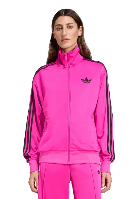 Суитшърт Firebird Track с лого и цип - Фуксия