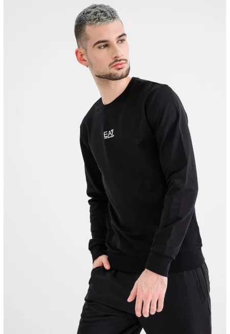 Суитшърт с овално деколте и лого