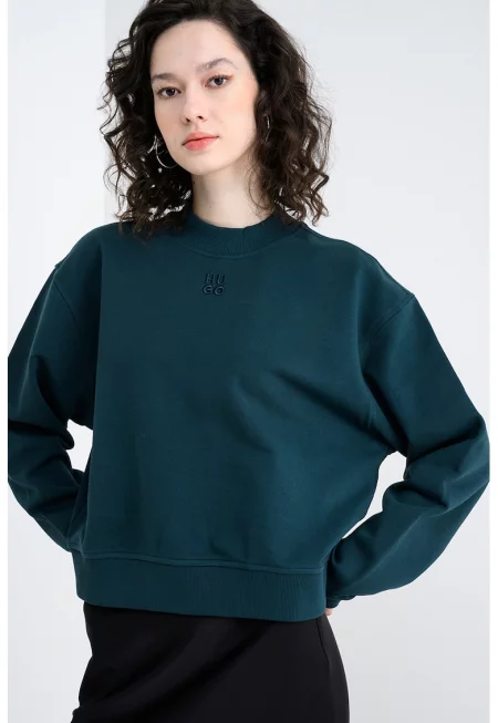 Свободен суитшърт Daxandria с паднали ръкави - Тъмнозелен