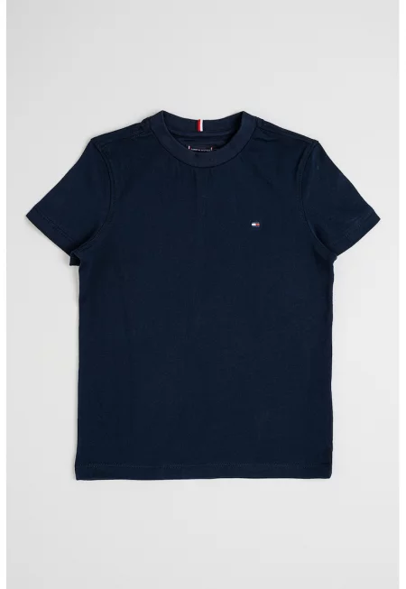 Тениска от памук с овално деколте