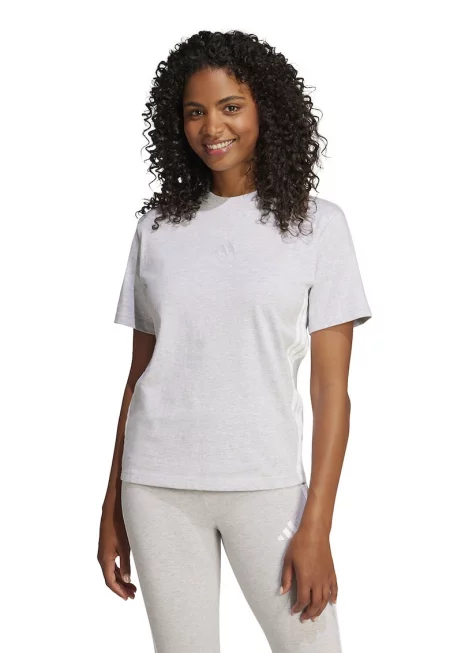 Тениска от памук с овално деколте