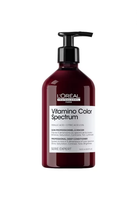 Терапия за боядисана коса L’Oreal Professionnel Serie Expert Vitamino Color Spectrum - За фиксиране на цвета - По-копринена и по-здрава коса - 500 мл