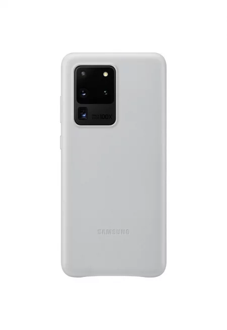 Ултразащитен калъф за  Galaxy S20 - естествена кожа - светло сив