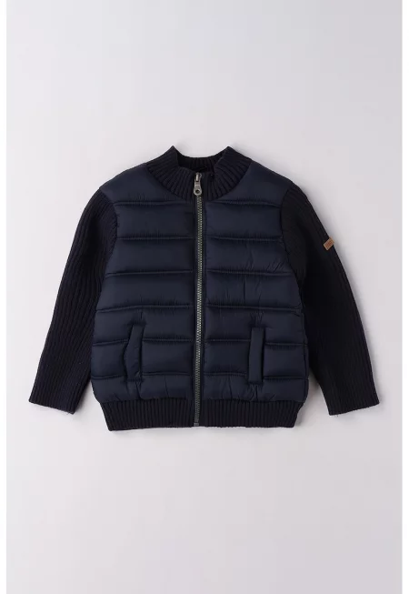 Яке с цип и джоб встрани - Ултрамарин синьо