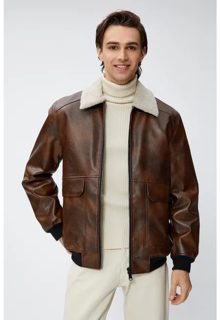 Зимно яке от еко кожа