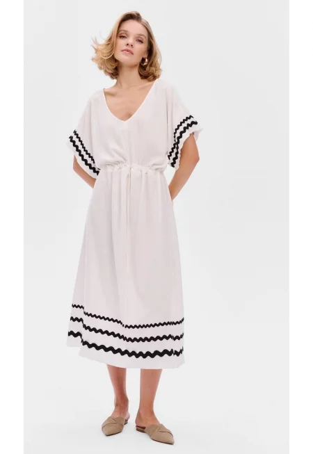 Aurelia Midi Linen Blend Dress