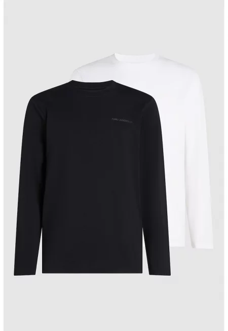 Блуза с органичен памук - 2 броя - Черен/Бял