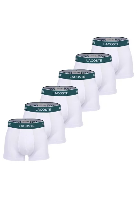 Боксерки с лого на талията - 6 чифта - Бял