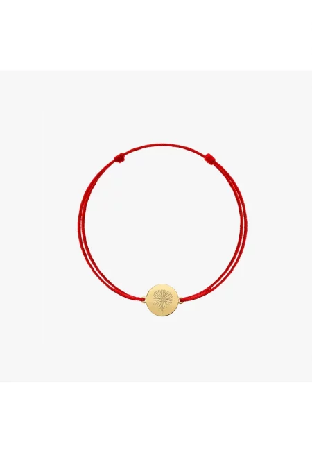 Bratara snur pentru copii din aur Birth Flower - July Lotus