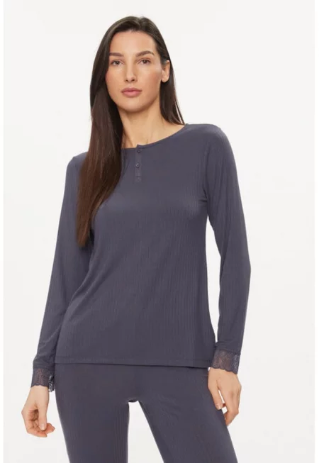 Дамска пижама  303817398 - Вискоза - Син