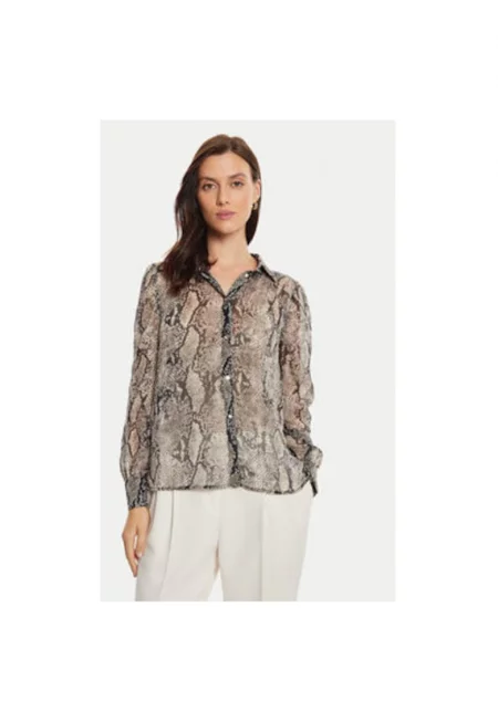 Дамска риза -  304480508 - Полиестер - Бежов