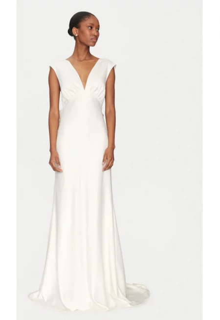 Дамска рокля -  304950643 - Рециклиран полиестер/Полиестер - Бял - Бял