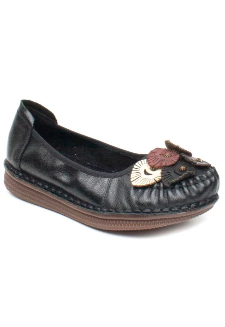 Дамски балетни обувки 6630 черни