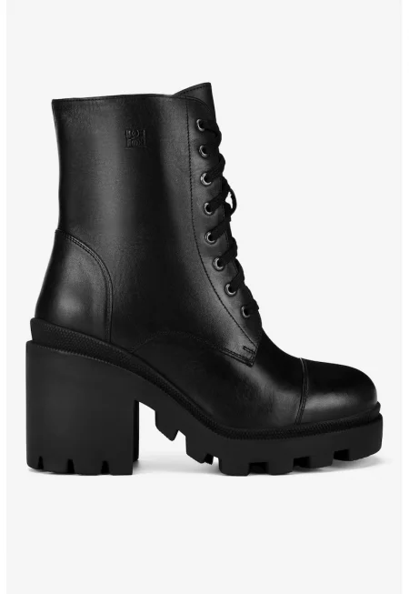 Дамски боти  5905588821984 - Естествена кожа - Черни