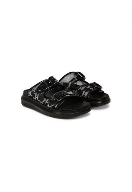 Дамски джапанки - KL62505A -  Текстил - Черен