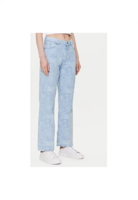 Дамски панталон  1016002 - Памук - Светлосин