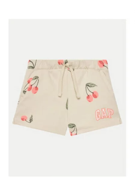 Дамски панталон -  ЩАМПА С ЧЕРЕШИ - памук - розов - бежов