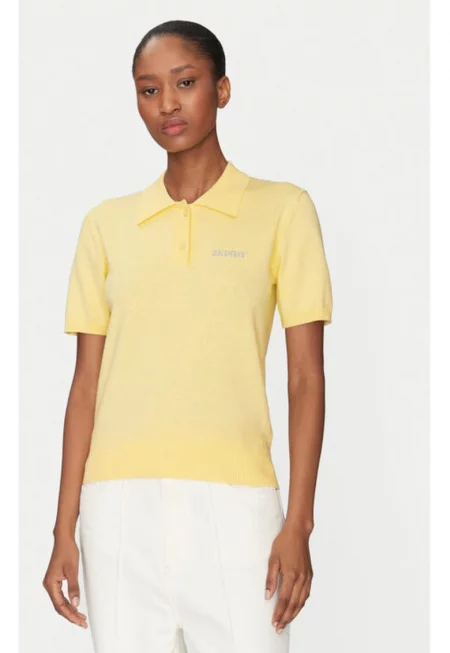 Дамски пуловер - 2-ри ден - 305138644 - Памук/Вълна - Жълт - Жълт