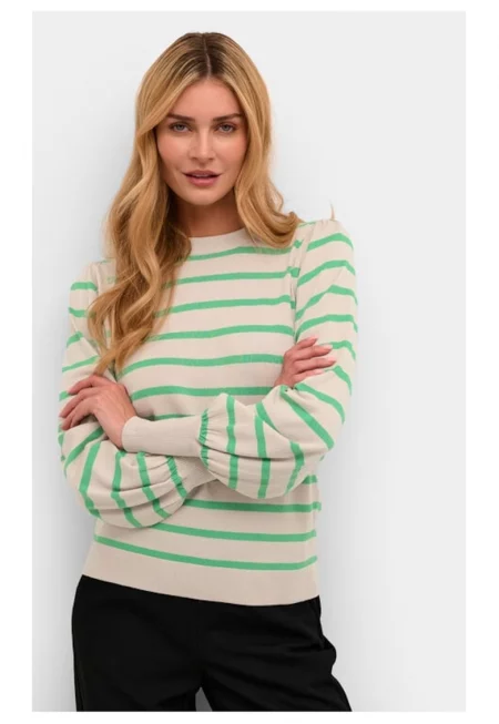 Дамски пуловер -  99151 - зелен - вискоза
