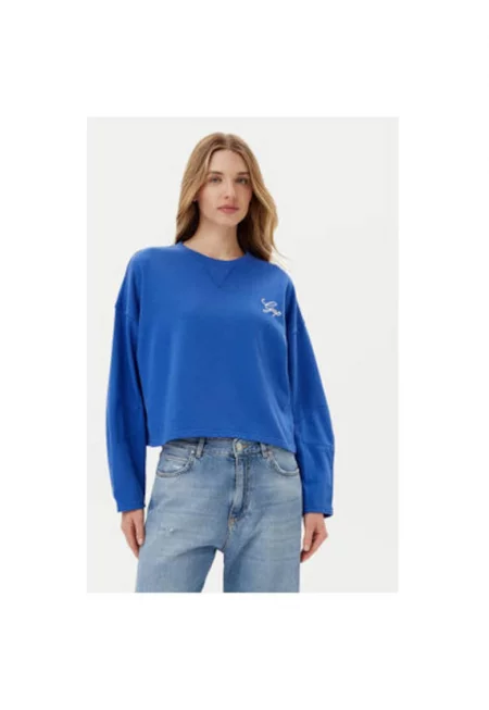 Дамски суитшърт  767368-02 - Памук/Полиестер - Син