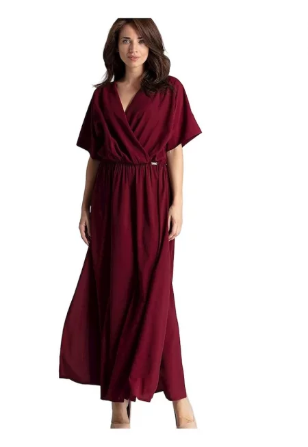 Дневна рокля 5902194372640 - Ленитиф - Полиестер/Вискоза - Червена -