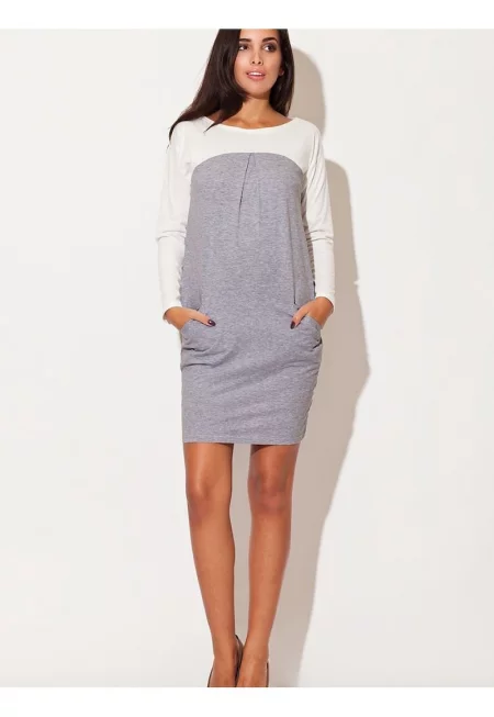 Дневна рокля  сива -