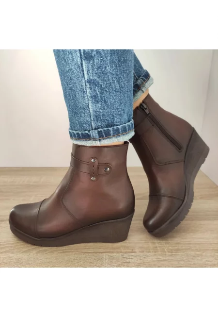 Ежедневни дамски боти  30356 - Тъмнокафяв