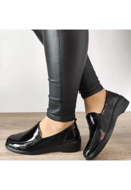 Ежедневни дамски обувки  400017 01-O Croco Black - Croco Black