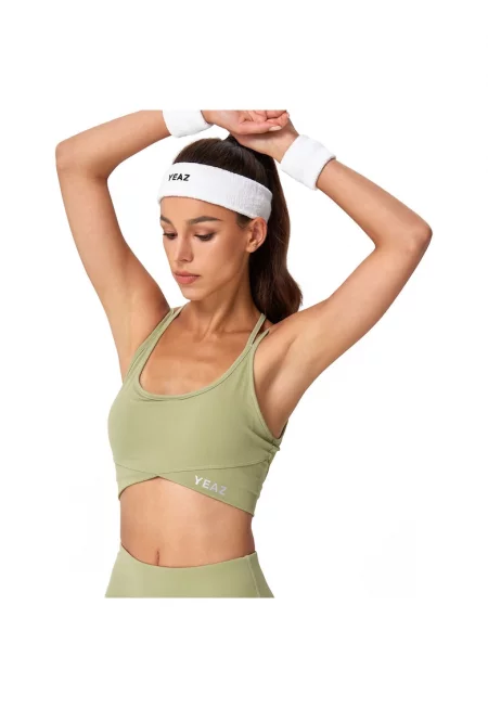 Фитнес бюстие с кръстосан гръб Classy 29063 - Зелен