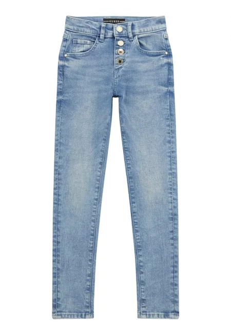 JEANS - Дънки с копчета и захабен ефект