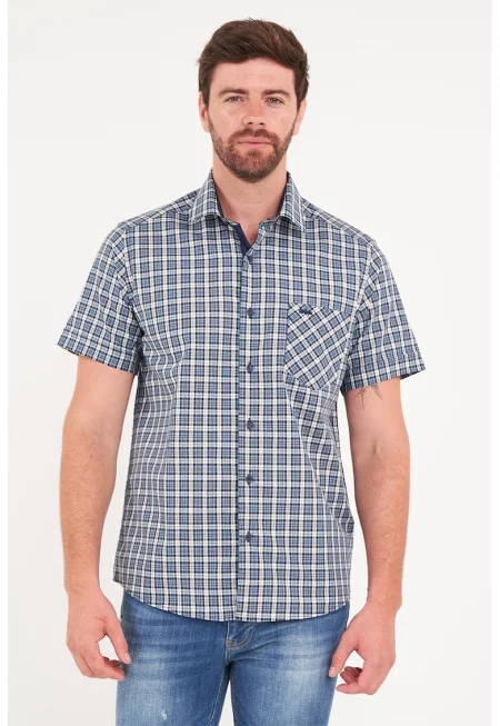 Карирана риза с къси ръкави