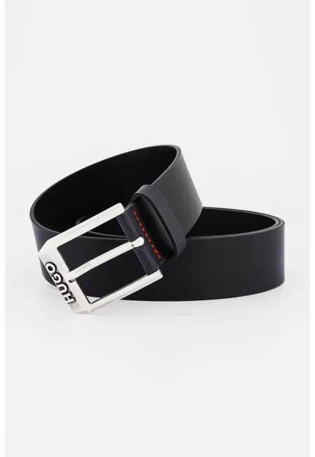Кожен колан Gelio с метална тока - Черен