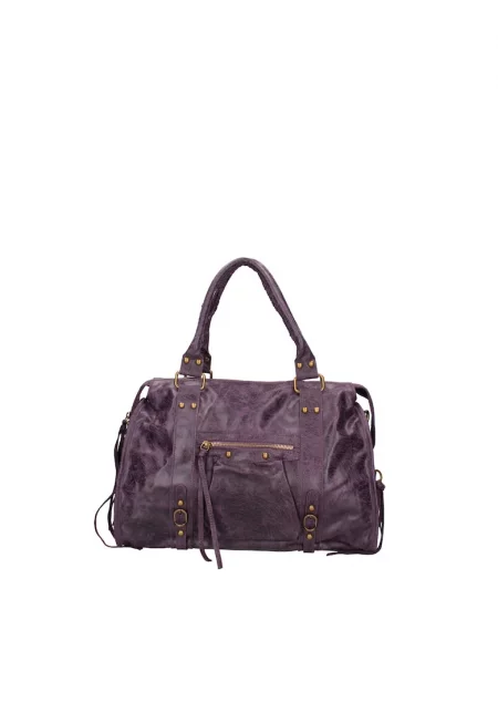 Кожена чанта Elara с дръжки