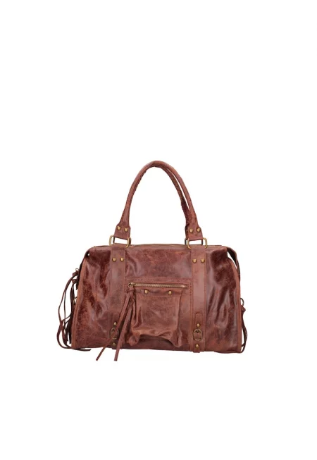 Кожена чанта Elara с дръжки