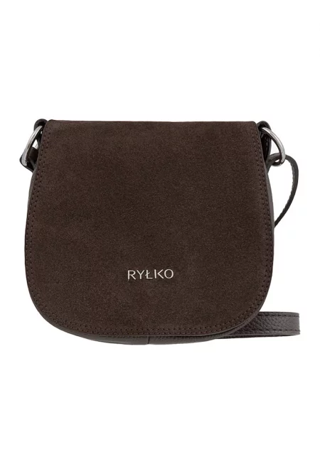 Кожена чанта през рамо - Тъмнокафяв/Кафяв