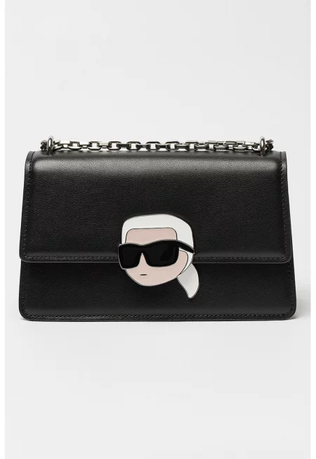 Кожена чанта с презрамка с верижка