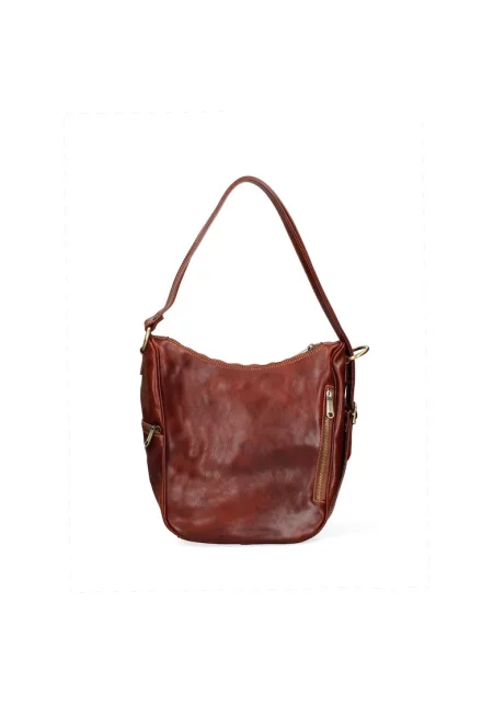 Кожена Хобо чанта - Карамел