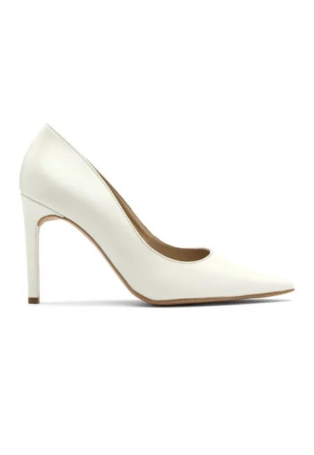 Кожени обувки стилето Daga - Крем