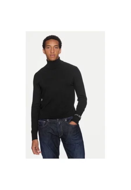 Мъжка блуза -  304400025 - Памук - Черен - Черен