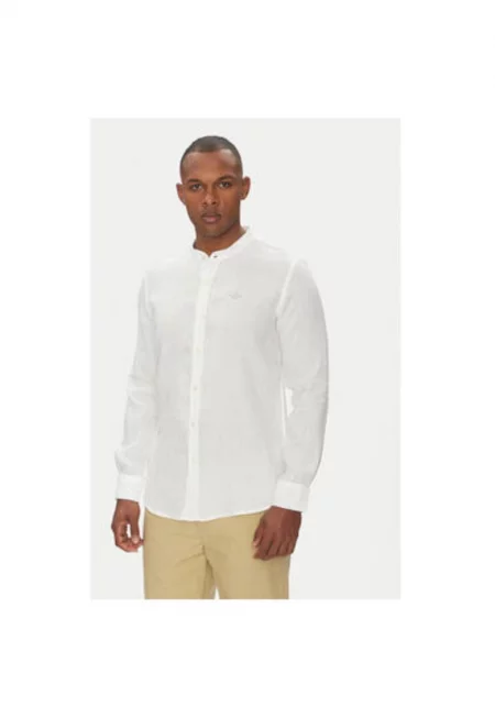 Мъжка риза  251CA1272CT3089 - Лен - Бяла