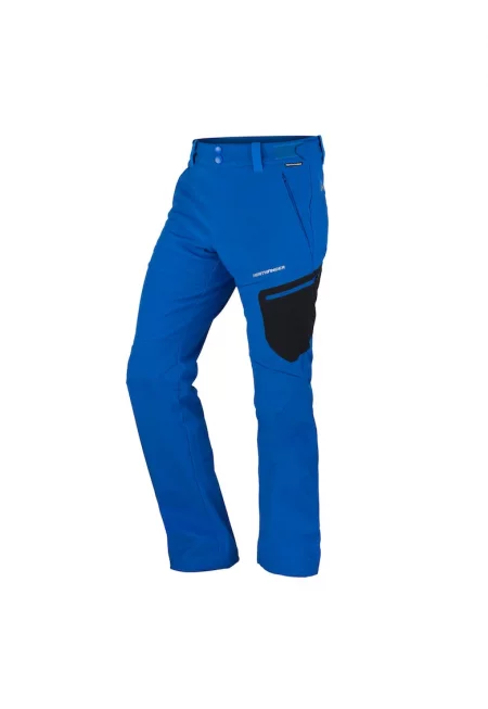 Мъжки софтшел панталони за туризъм 10K/5K Ginemon - Син