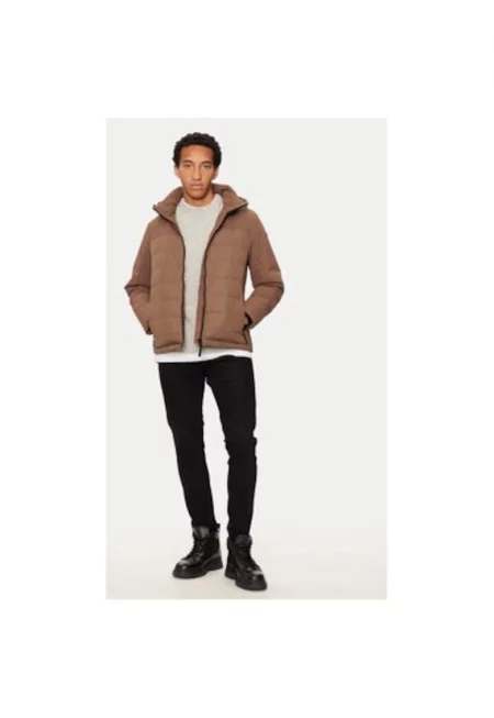 Мъжко яке -  304332555 - Полиестер - Кафяв - Кафяв