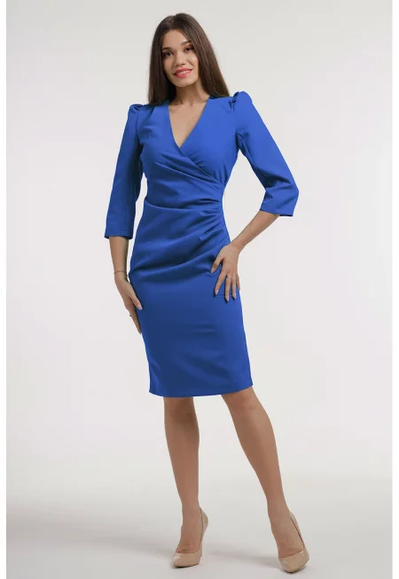 Миди рокля по тялото с шпиц