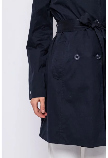 Палто Nora с памук с двуредно закопчаване