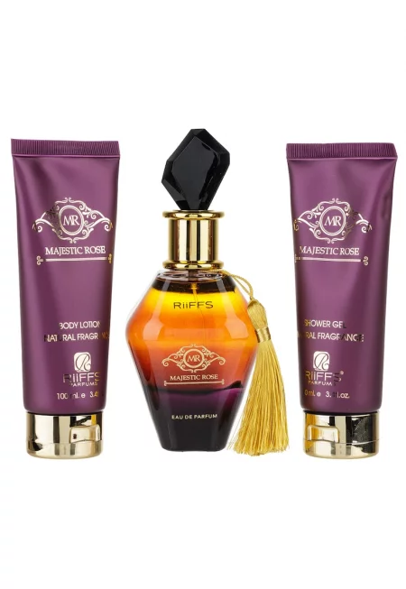 Подаръчен комплект Majestic Rose парфюмна вода 100 ml - душ гел 100 ml и лосион за тяло 100 ml -