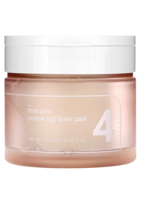 Подложки за лице с ниацинамид против пори - No. 4 Pore Zero Peeled Egg Toner Pad - нумбузин - 70 бр.