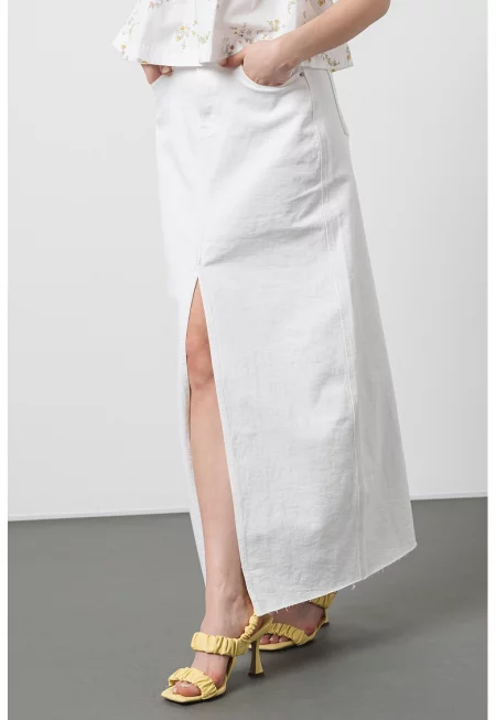 Пола Claire с цепка - Бял