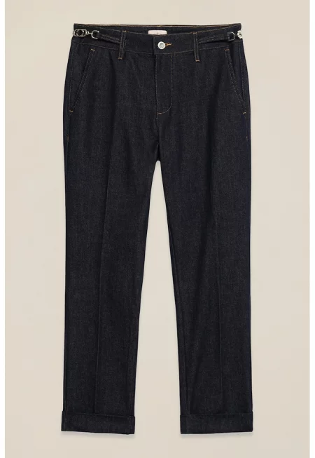 Прави дънки с лицев ръб - Избеляло черно