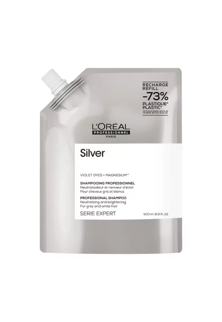 Професионален шампоан  Serie Expert Silver - За неутрализиране на нежеланите жълти нюанси - С магнезий и анти-пожълтяване - 300 мл