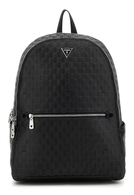 Раница Torino от еко кожа с релеф - Черен